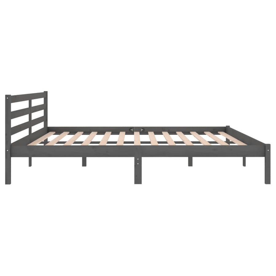 Bedframe Massief Grenenhout 200 x 200 cm Grijs
