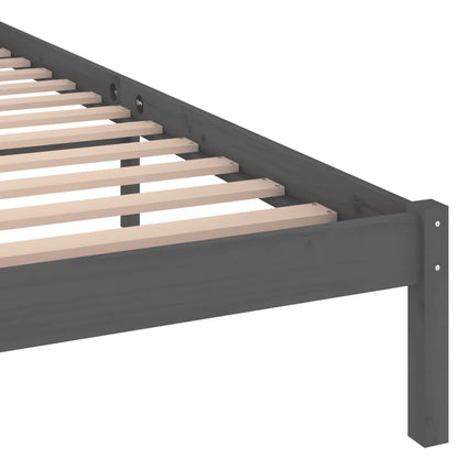 Bedframe Massief Grenenhout 200 x 200 cm Grijs