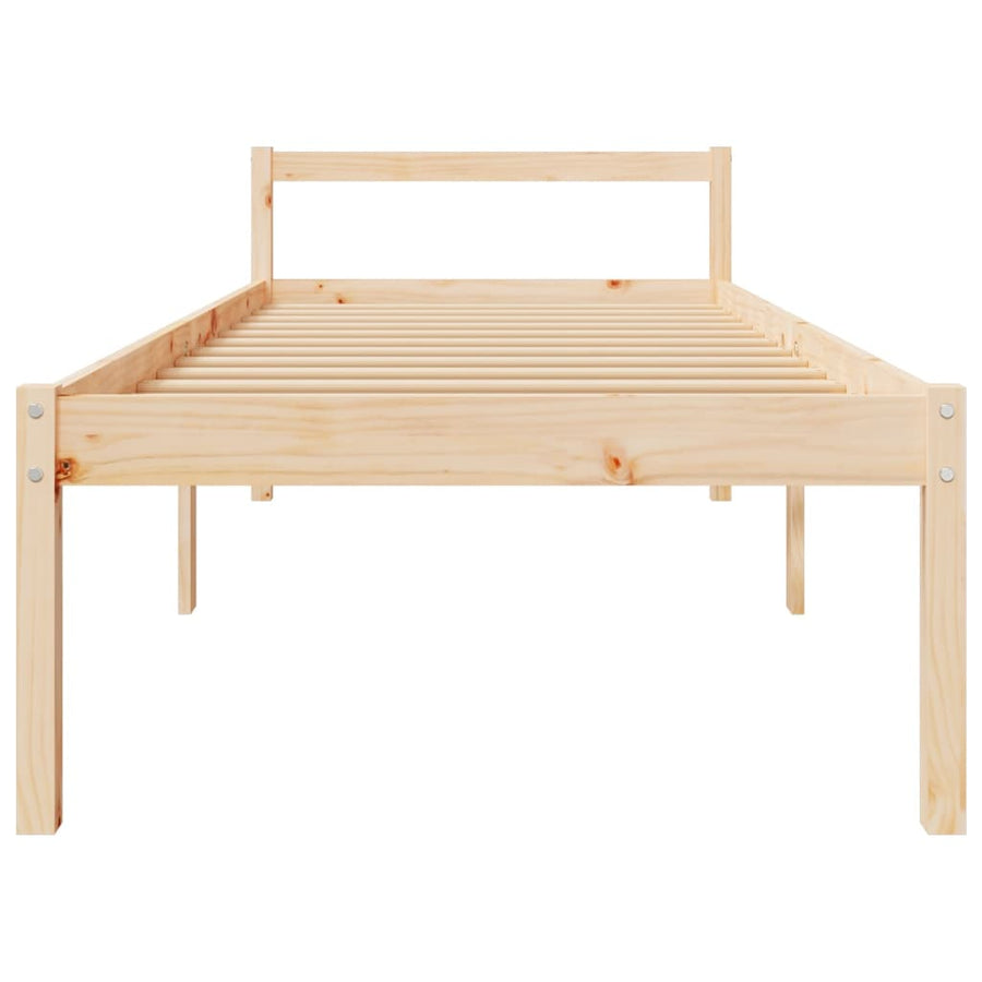 Seniorenbed massief grenenhout wit 75x190 cm