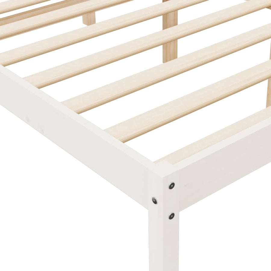 Seniorenbed massief grenenhout wit 75x190 cm