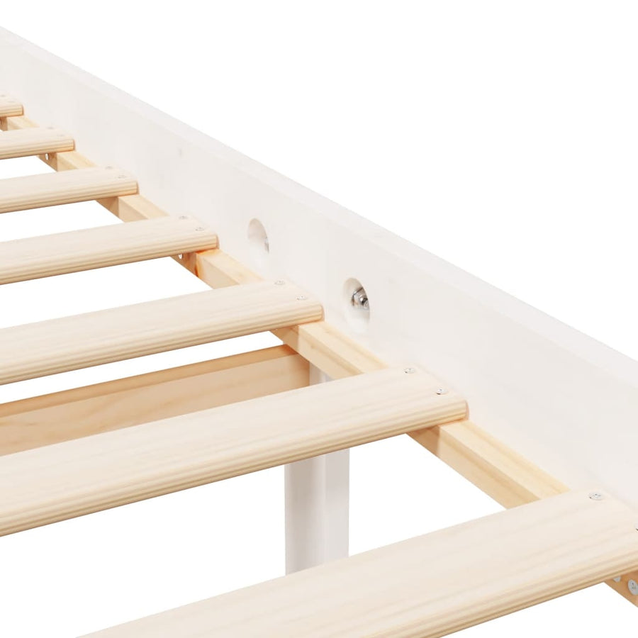 Seniorenbed massief grenenhout wit 75x190 cm