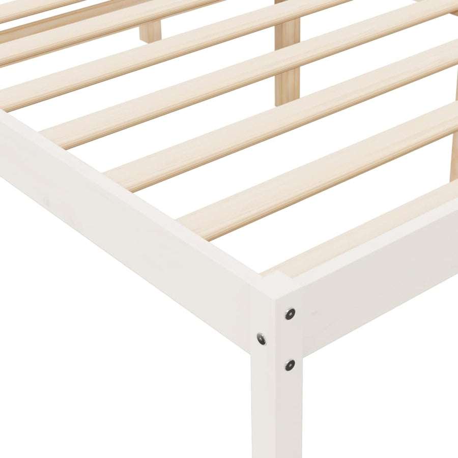 Seniorenbed massief grenenhout wit 90x190 cm