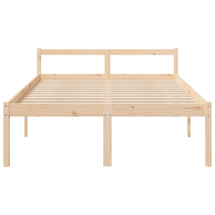 Seniorenbed Massief Grenenhout 140 x 190 cm Naturel