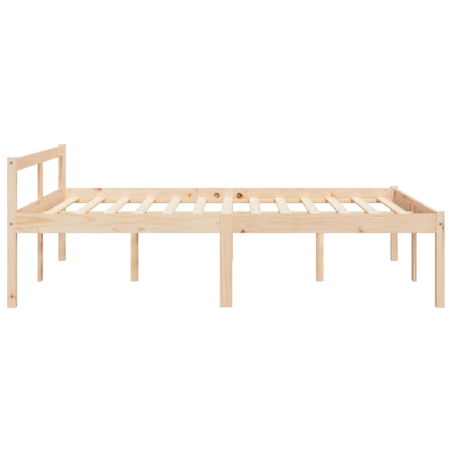Seniorenbed Massief Grenenhout 140 x 190 cm Naturel
