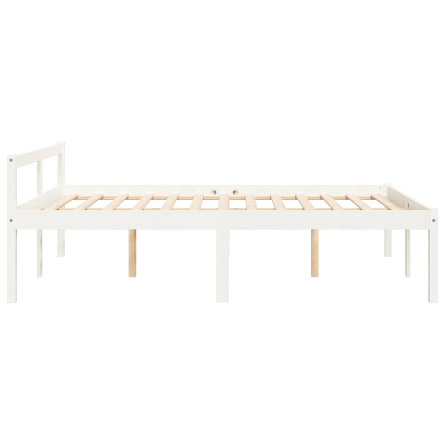 Seniorenbed Massief Grenenhout 140 x 190 cm Wit