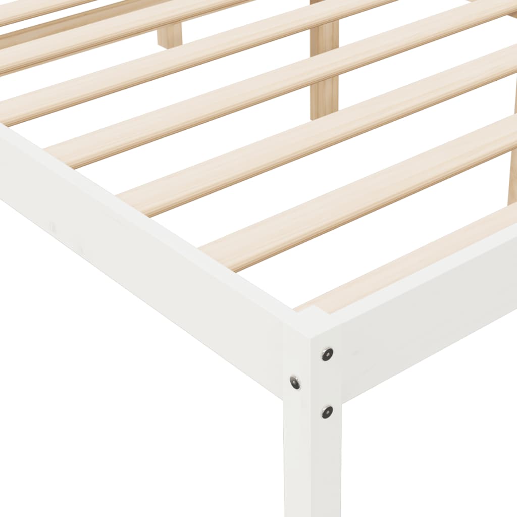 Seniorenbed Massief Grenenhout 140 x 190 cm Wit