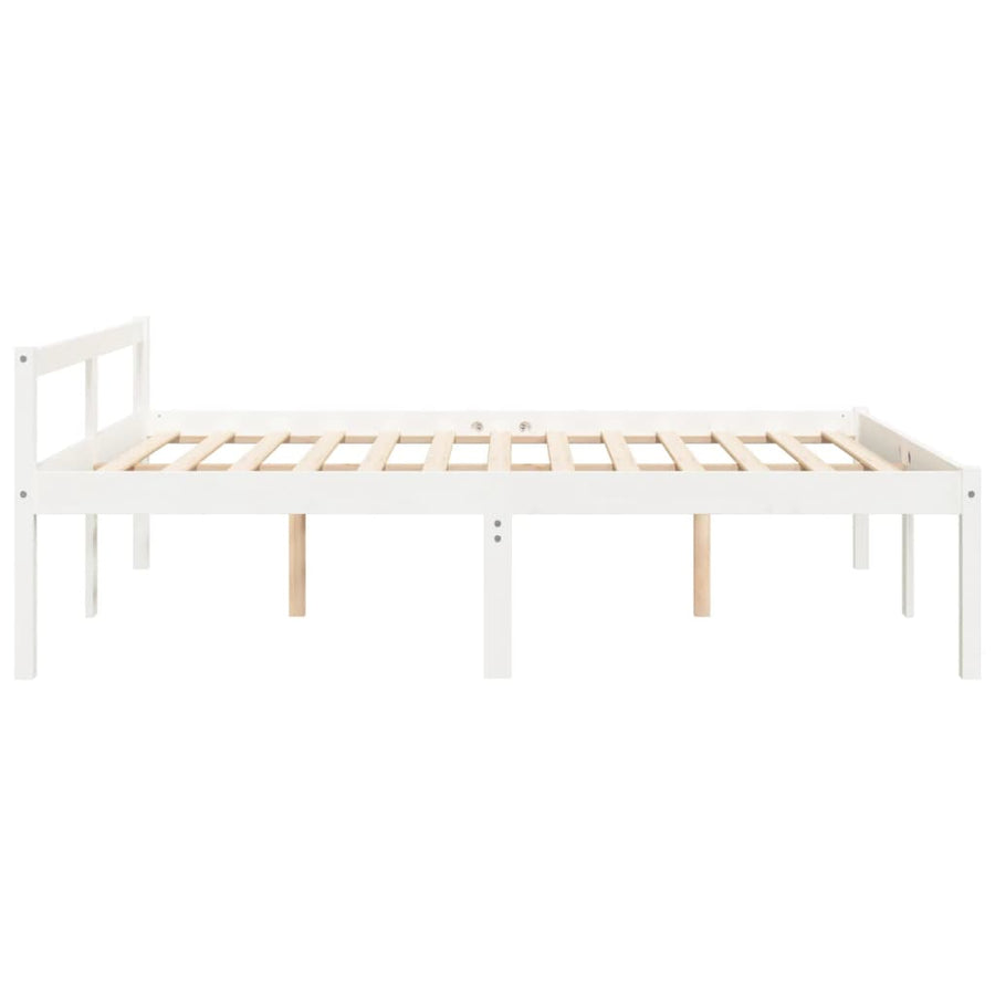 Seniorenbed Massief Grenenhout 160 x 200 cm Wit