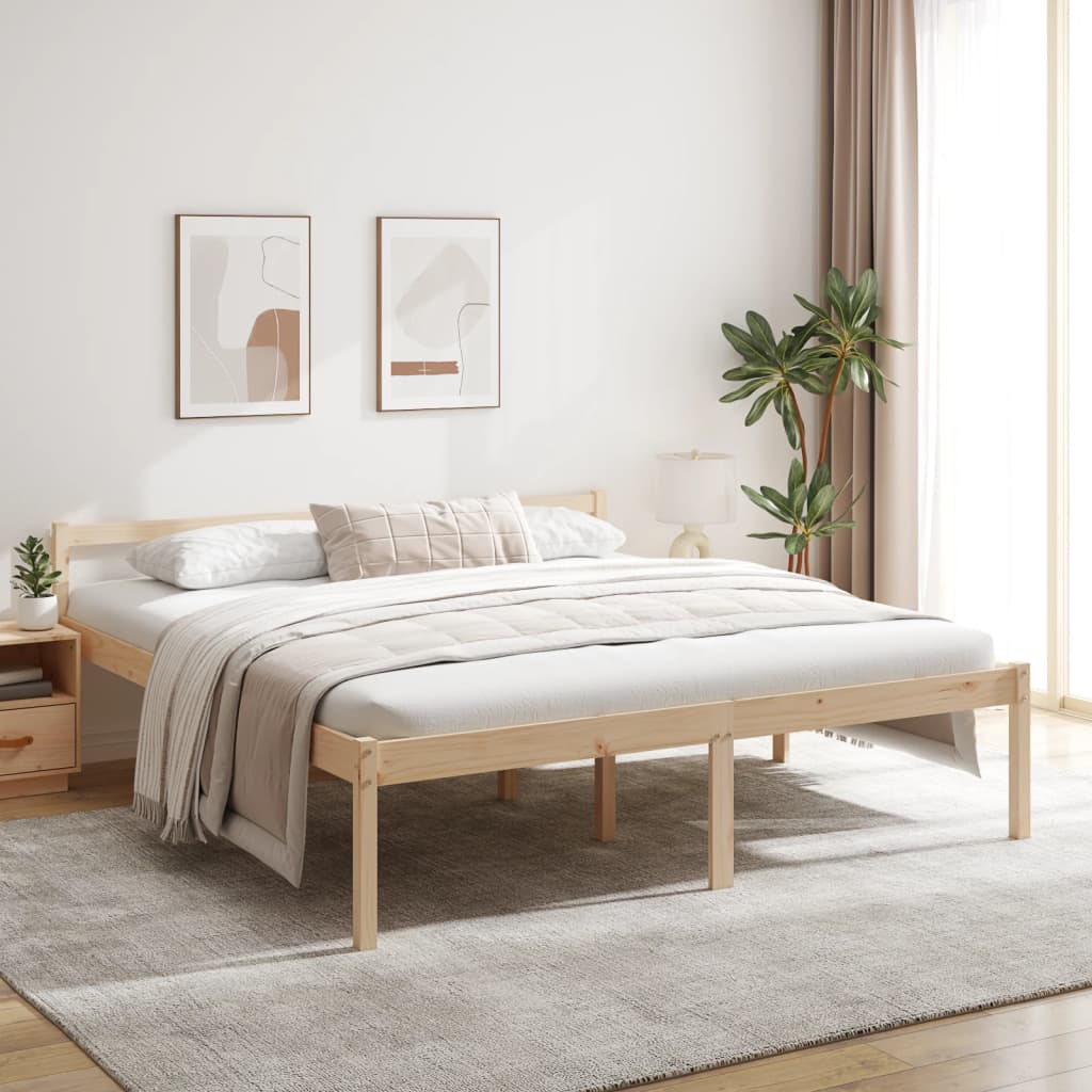 Seniorenbed massief grenenhout 200x200 cm