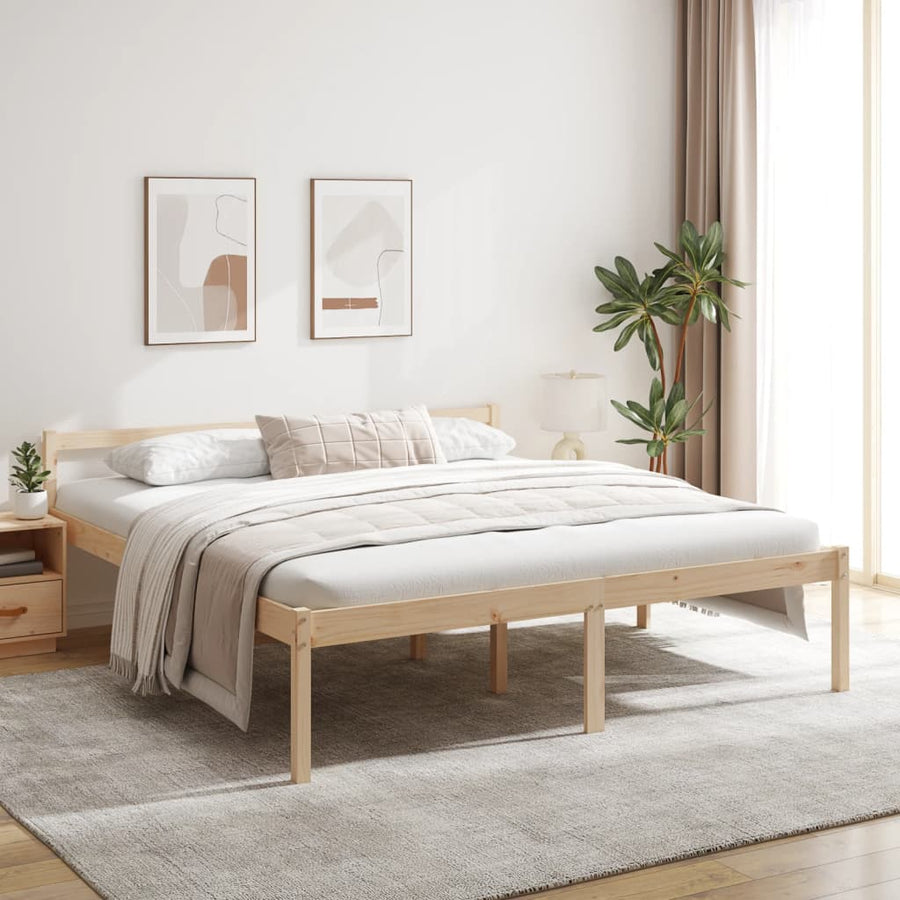 Seniorenbed massief grenenhout 200x200 cm