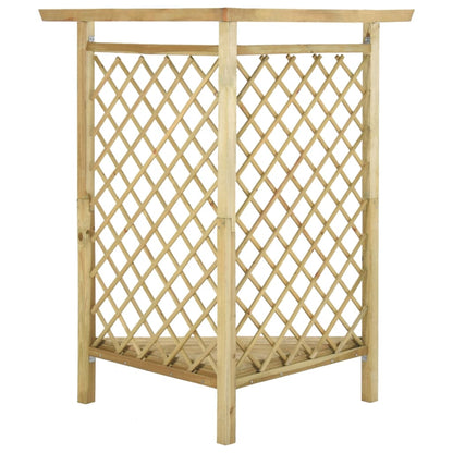 Hoekpergola Met Bank 166X81X174 Cm Geïmpregneerd Grenenhout