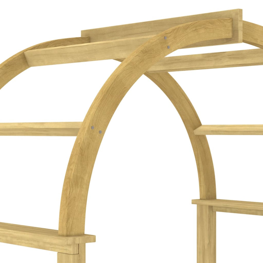 Boog 141X97X243 Cm Geïmpregneerd Massief Grenenhout met latwerk
