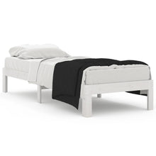 Bedframe Massief Hout 75 x 190 cm Wit