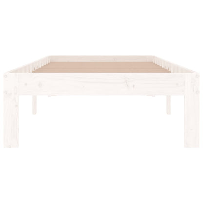 Bedframe Massief Hout 75 x 190 cm Wit