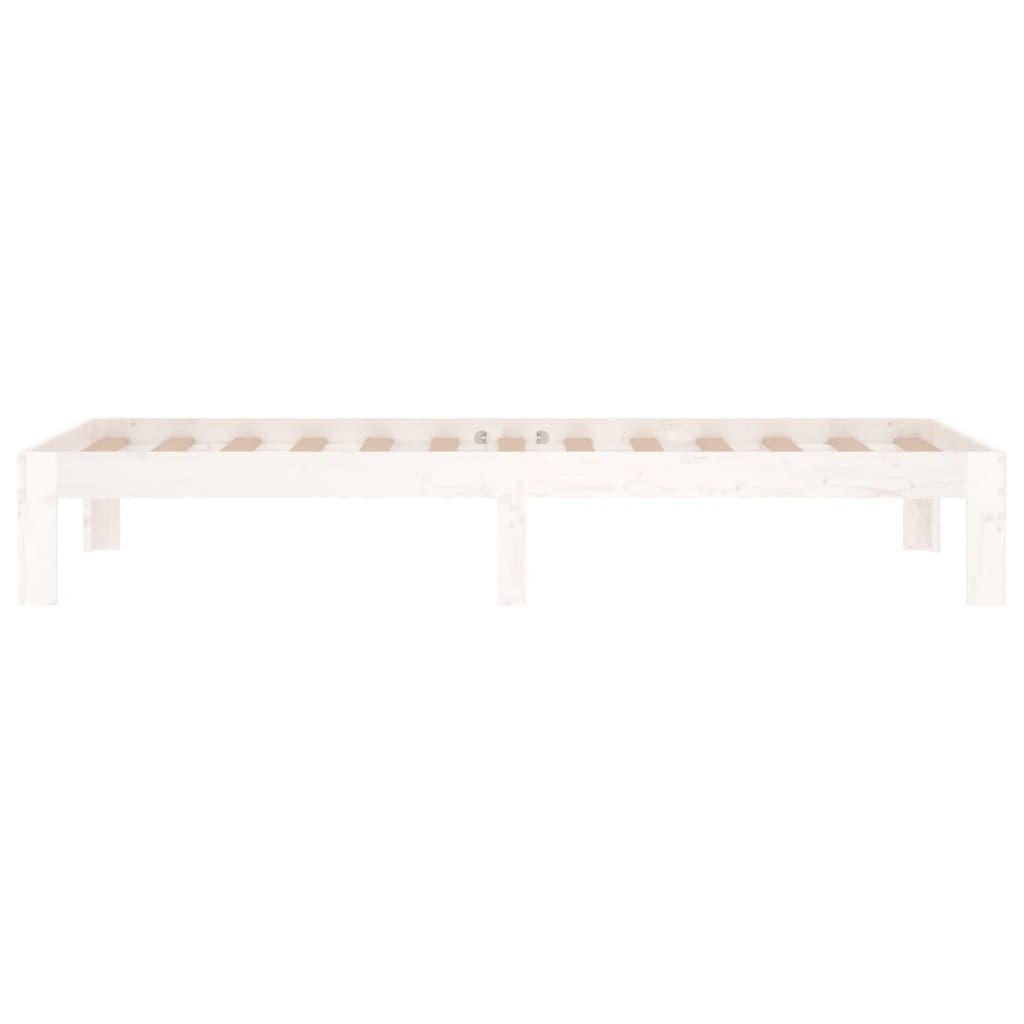 Bedframe Massief Hout 75 x 190 cm Wit