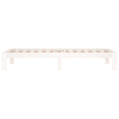 Bedframe Massief Hout 75 x 190 cm Wit