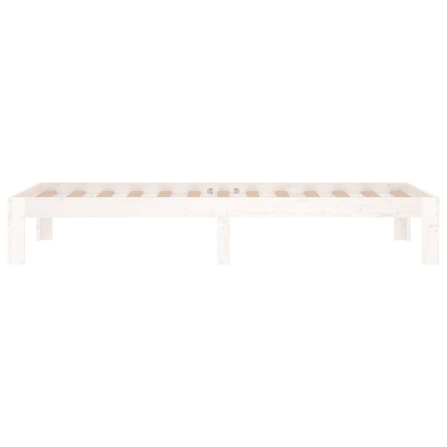 Bedframe Massief Hout 75 x 190 cm Wit