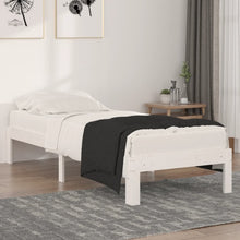 Bedframe Massief Hout 75 x 190 cm Wit