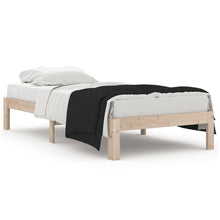 Bedframe Massief Hout Single 90 x 190 cm Naturel