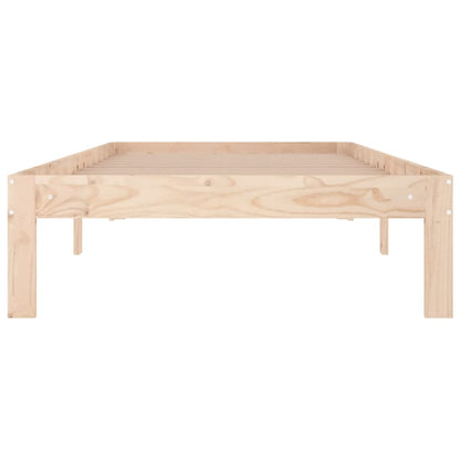 Bedframe Massief Hout Single 90 x 190 cm Naturel