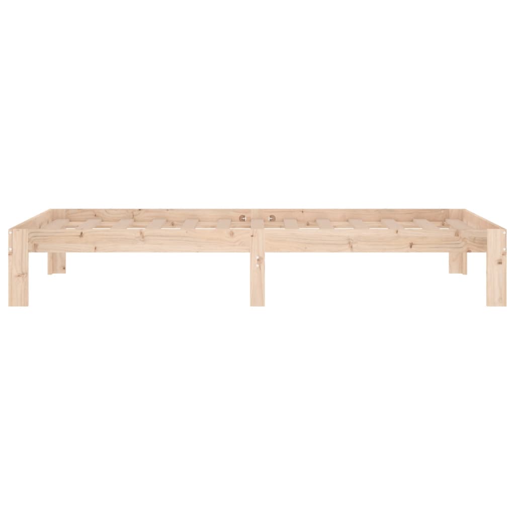 Bedframe Massief Hout Single 90 x 190 cm Naturel