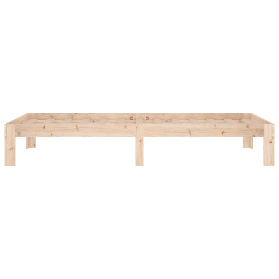 Bedframe Massief Hout Single 90 x 190 cm Naturel