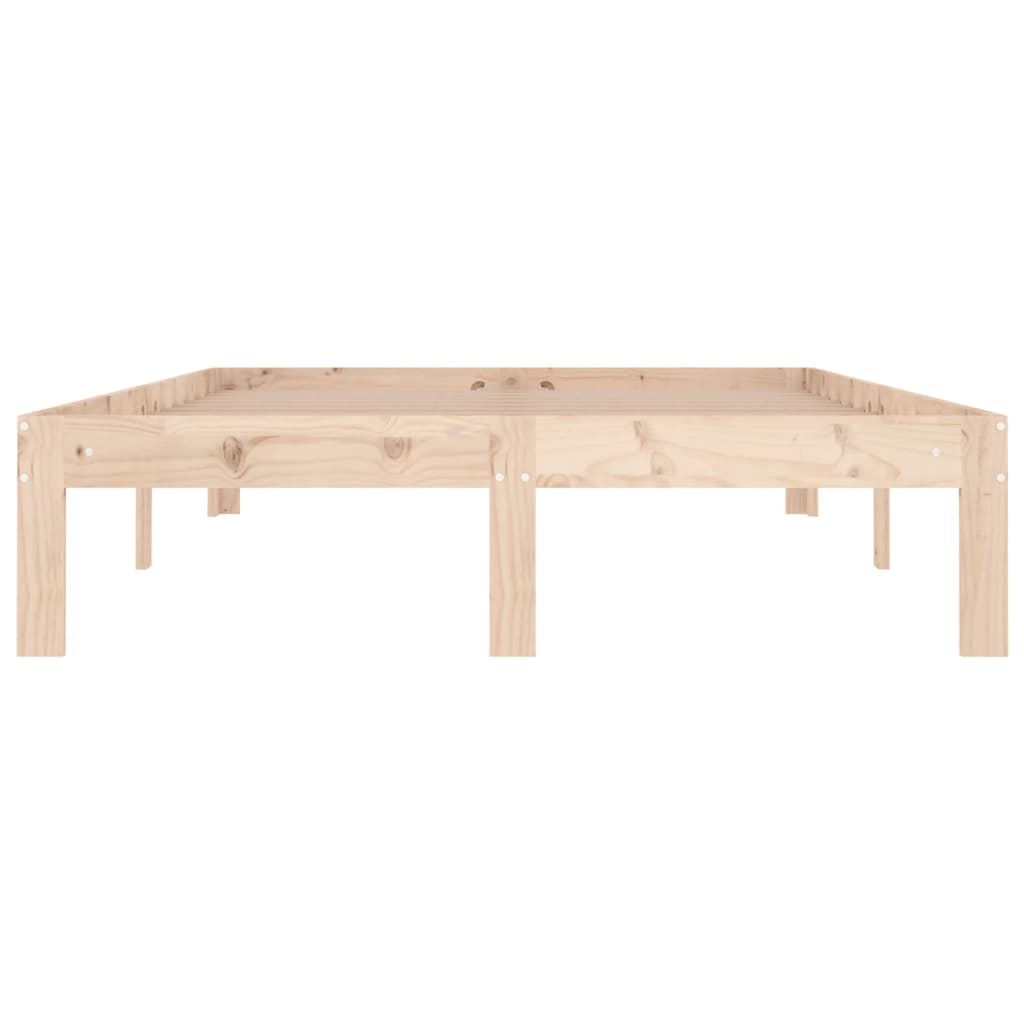 Bedframe Massief Hout 120 x 190 cm Naturel