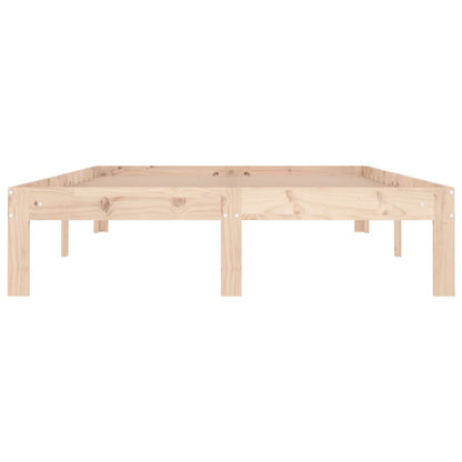 Bedframe Massief Hout 120 x 190 cm Naturel