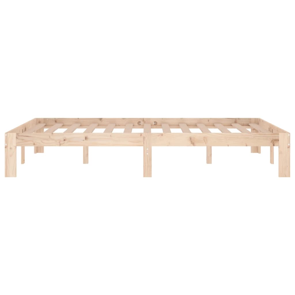 Bedframe Massief Hout 120 x 190 cm Naturel