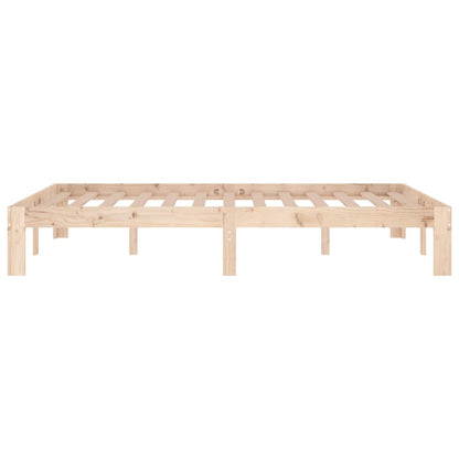 Bedframe Massief Hout 120 x 190 cm Naturel