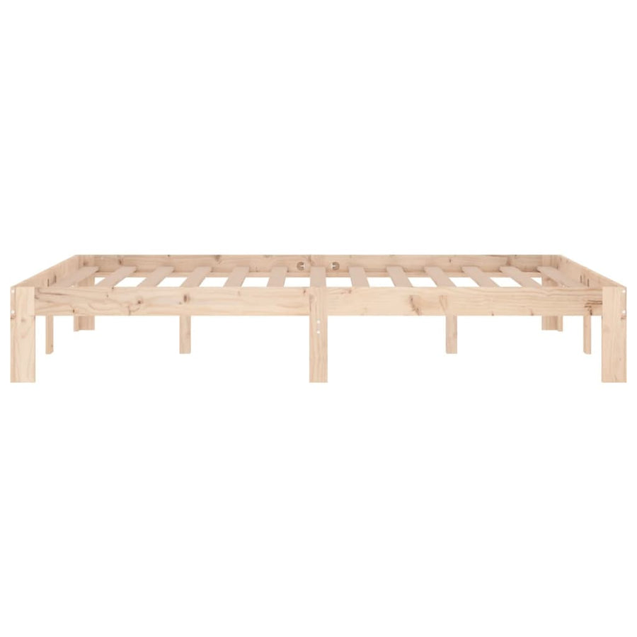 Bedframe Massief Hout 120 x 190 cm Naturel