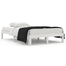 Bedframe Massief Hout 120 x 190 cm Wit