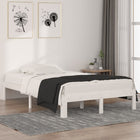 Bedframe massief grenenhout wit 120x190 cm