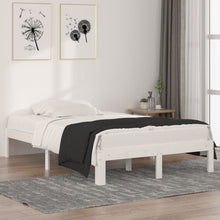 Bedframe Massief Hout 120 x 190 cm Wit