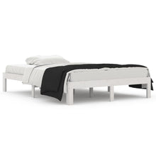 Bedframe Massief Hout Double 135 x 190 cm Wit