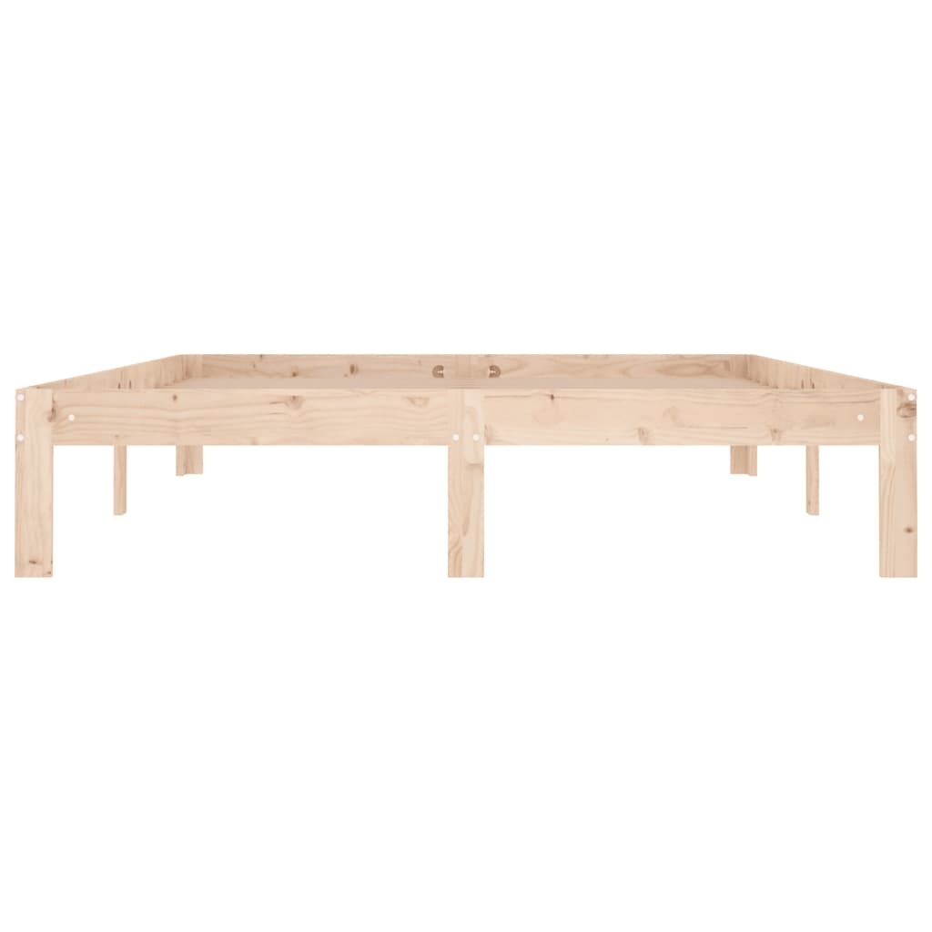 Bedframe Massief Grenenhout 140 x 190 cm Naturel