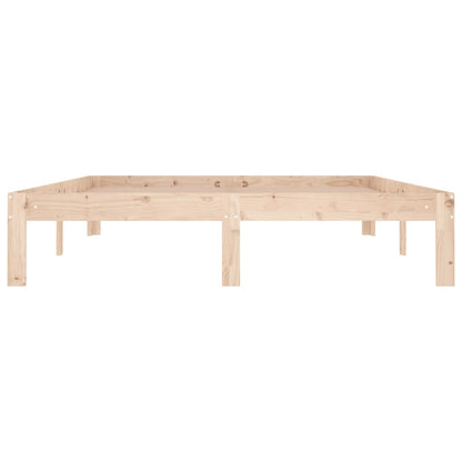 Bedframe Massief Grenenhout 140 x 190 cm Naturel