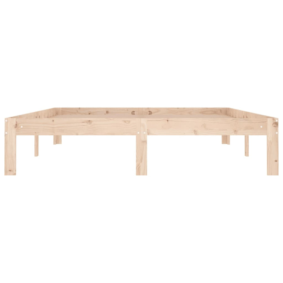 Bedframe Massief Grenenhout 140 x 190 cm Naturel