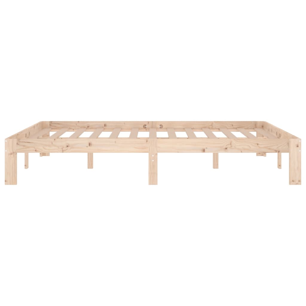 Bedframe Massief Grenenhout 140 x 190 cm Naturel