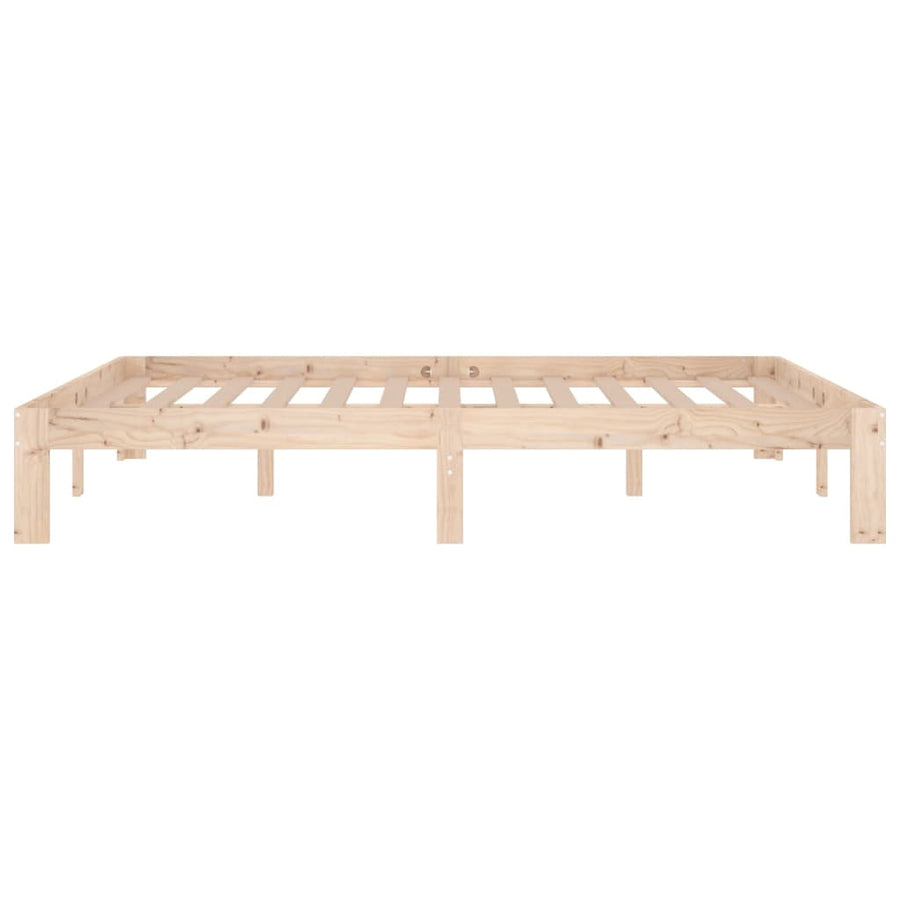 Bedframe Massief Grenenhout 140 x 190 cm Naturel