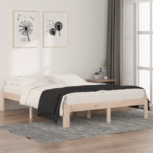 Bedframe Massief Grenenhout 140 x 190 cm Naturel