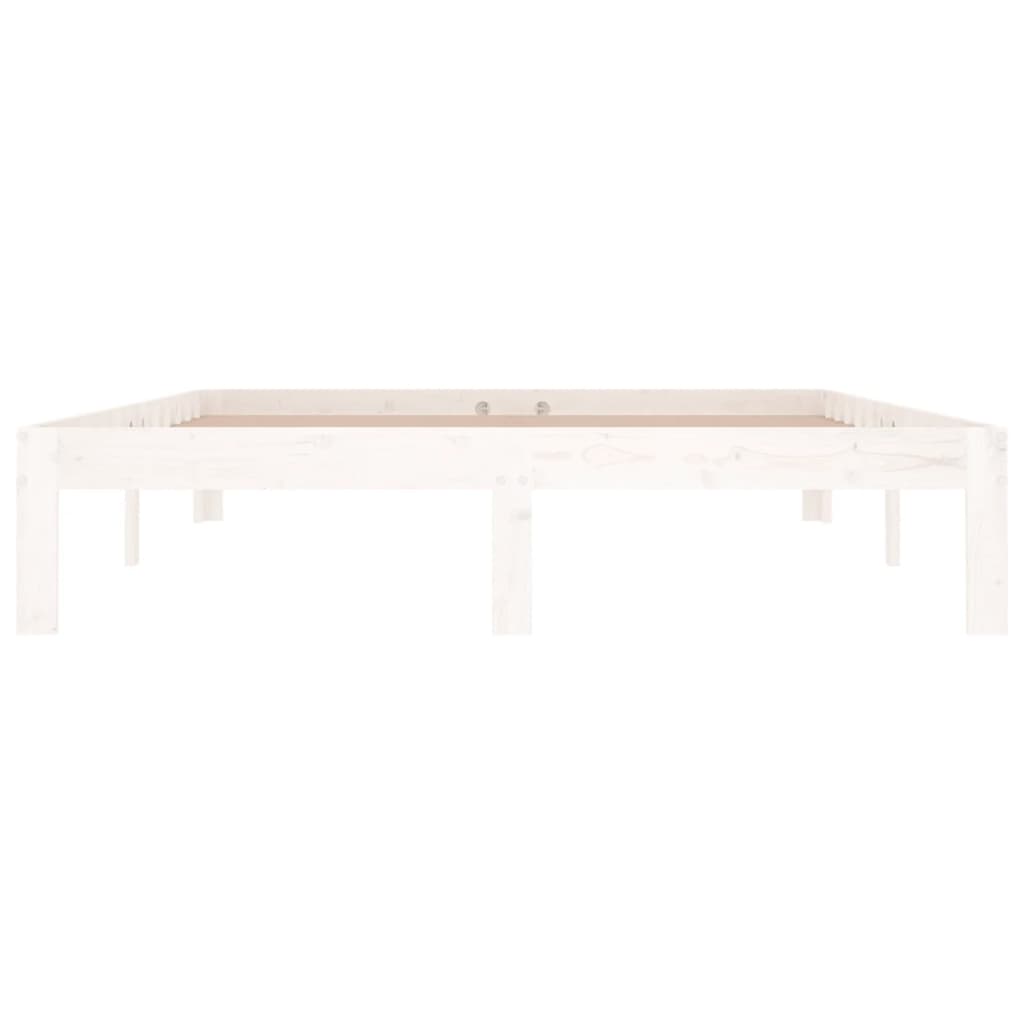 Bedframe Massief Grenenhout 140 x 190 cm Wit
