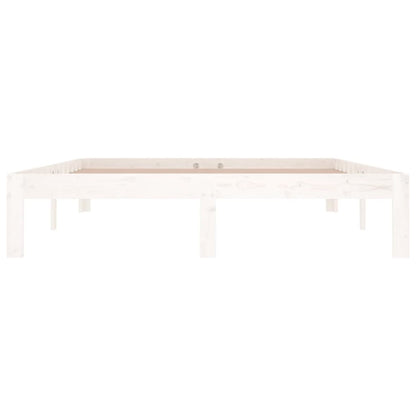 Bedframe Massief Grenenhout 140 x 190 cm Wit
