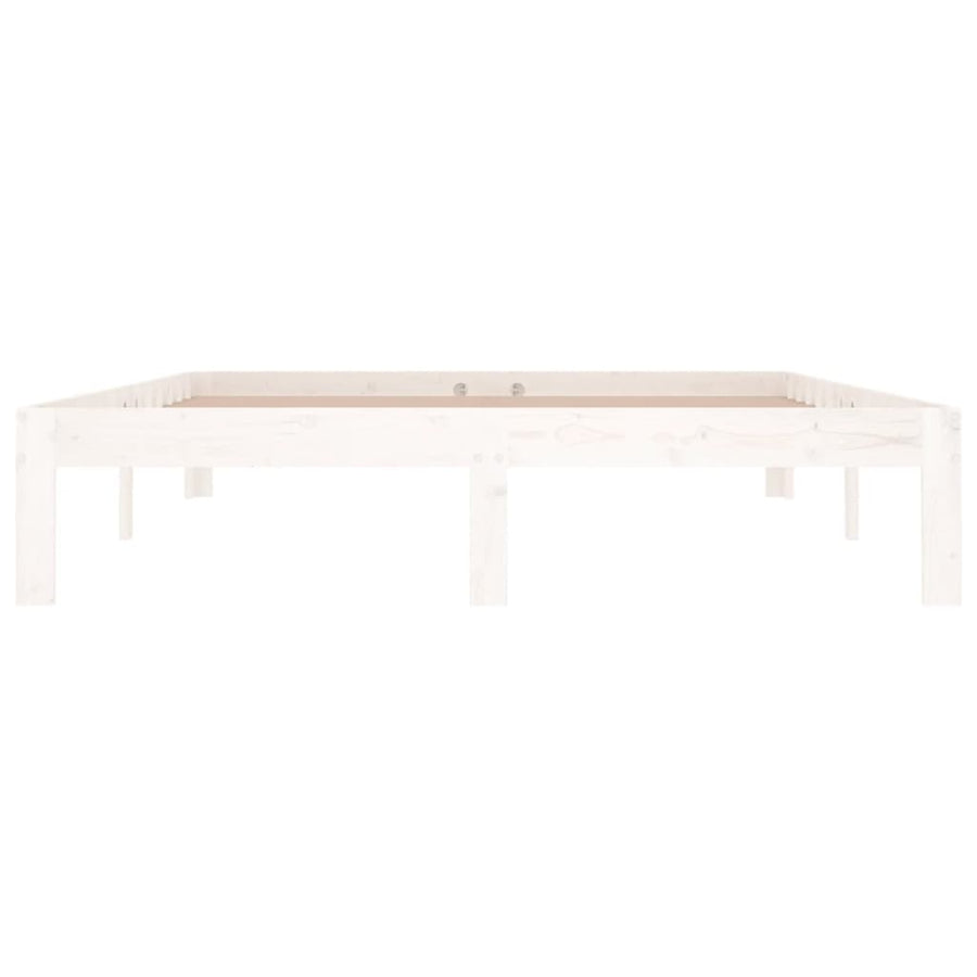 Bedframe Massief Grenenhout 140 x 190 cm Wit