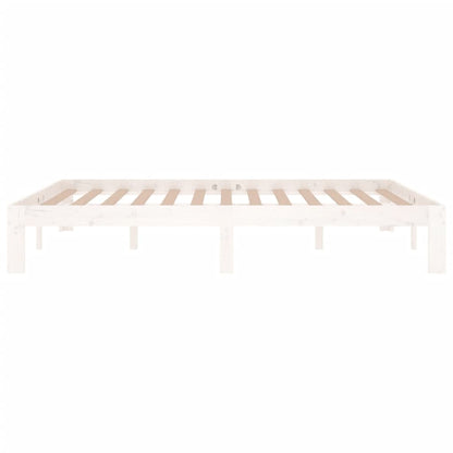 Bedframe Massief Grenenhout 140 x 190 cm Wit