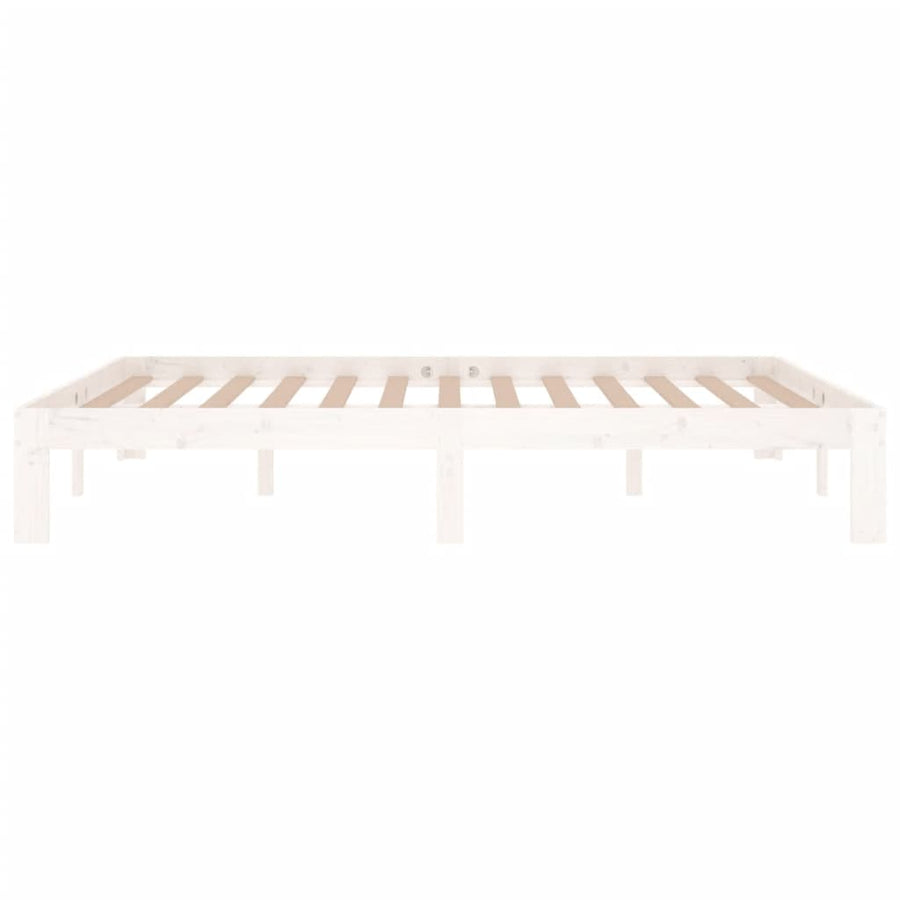 Bedframe Massief Grenenhout 140 x 190 cm Wit
