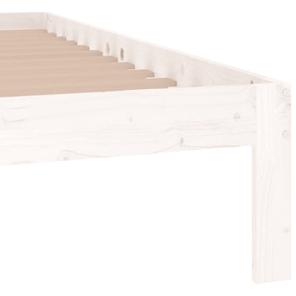Bedframe Massief Grenenhout 140 x 190 cm Wit