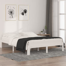 Bedframe Massief Grenenhout 140 x 190 cm Wit