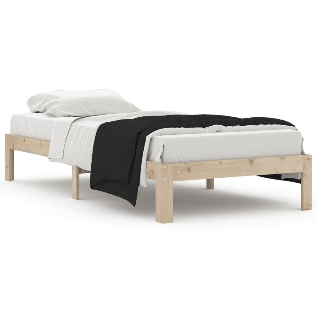 Bedframe Massief Grenenhout 90 x 200 cm Naturel
