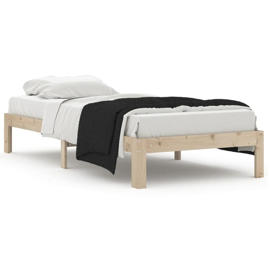 Bedframe Massief Grenenhout 90 x 200 cm Naturel