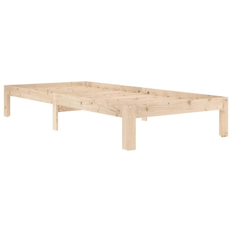 Bedframe Massief Grenenhout 90 x 200 cm Naturel